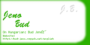 jeno bud business card